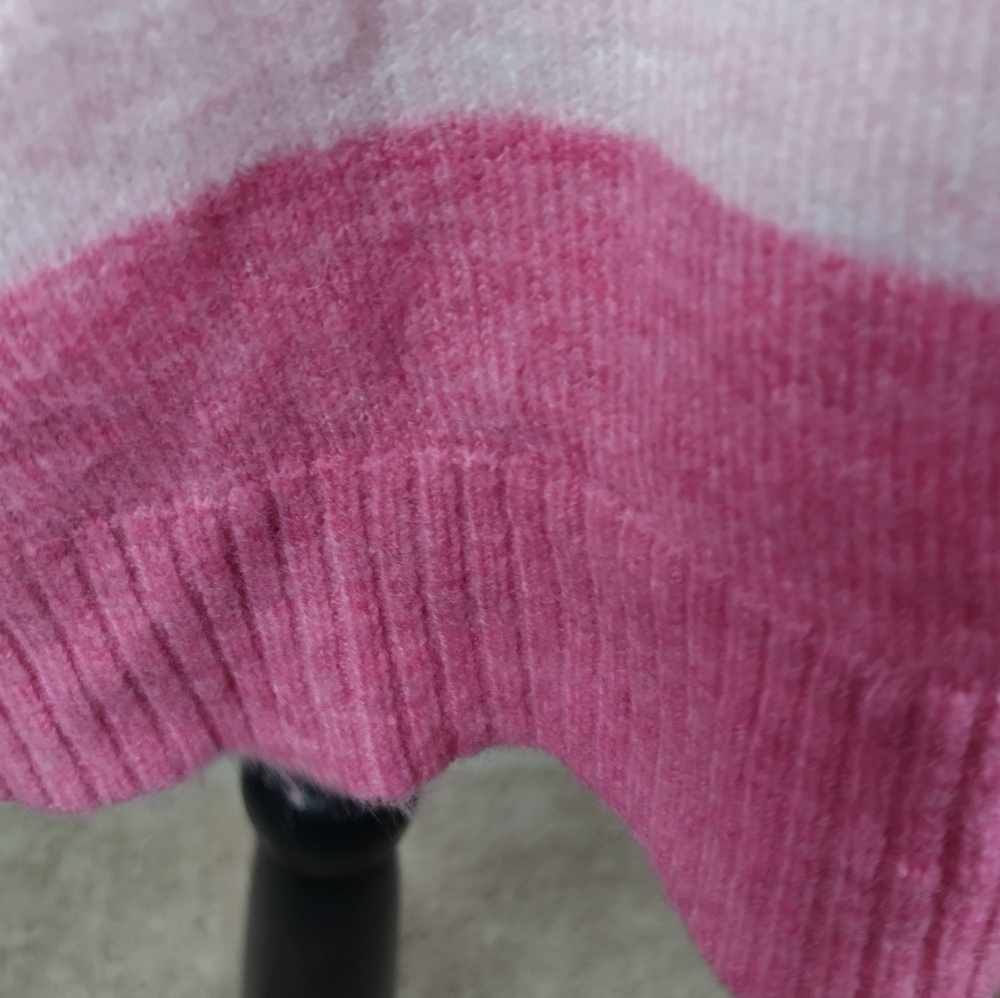 womens turtleneck sweater By DIP Size Large Pink Rainbow Form Fitting Fashion - Picture 9 of 15